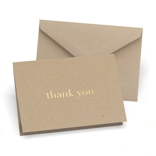 Hortense B. Hewitt Co. Golden Natural Thank You Cards